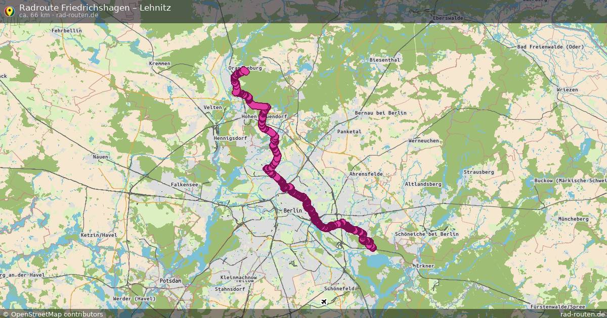 Fahrradroute Friedrichshagen – Lehnitz