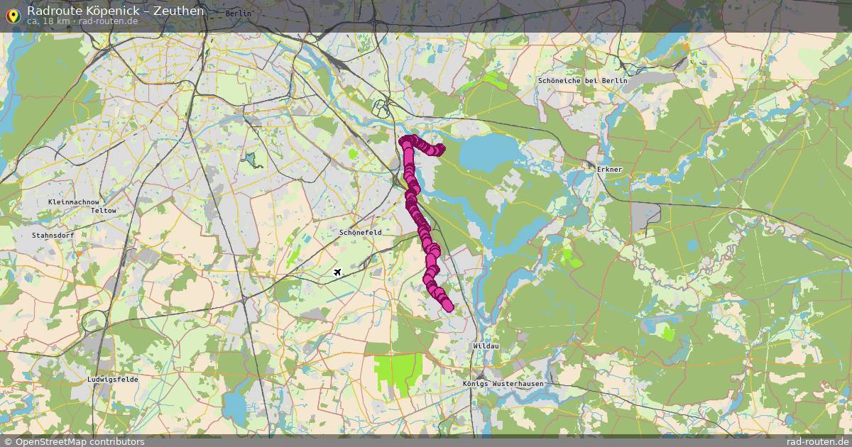 Fahrradroute Köpenick – Zeuthen