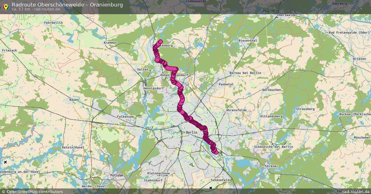 Fahrradroute Oberschöneweide – Oranienburg