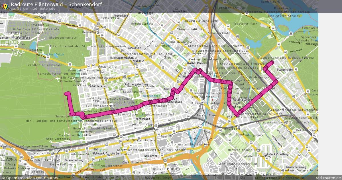 Fahrradroute Plänterwald – Krausnick