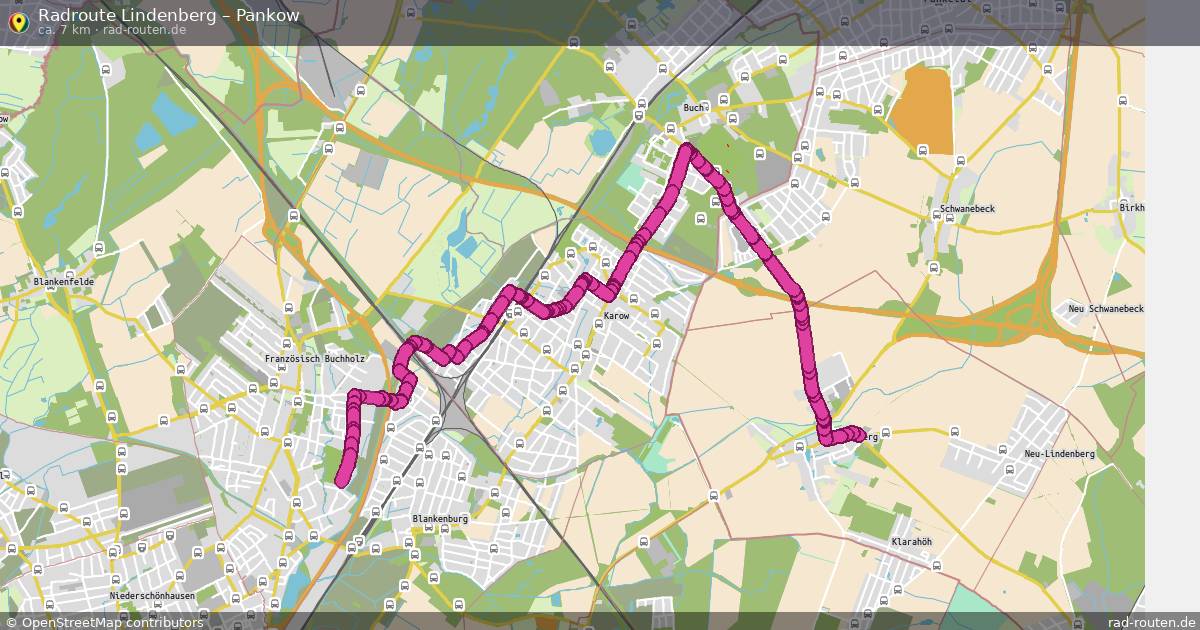 Fahrradroute Lindenberg – Pankow