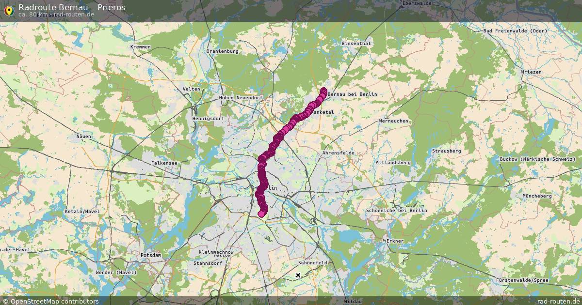 Fahrradroute Bernau – Eichwalde