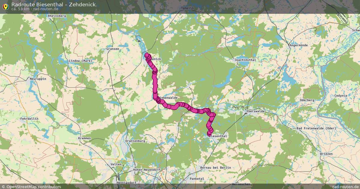 Fahrradroute Biesenthal – Zehdenick
