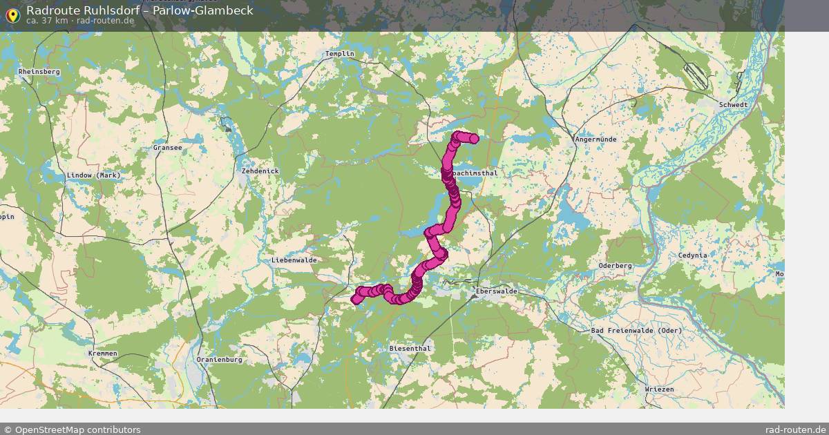 Fahrradroute Ruhlsdorf – Parlow-Glambeck