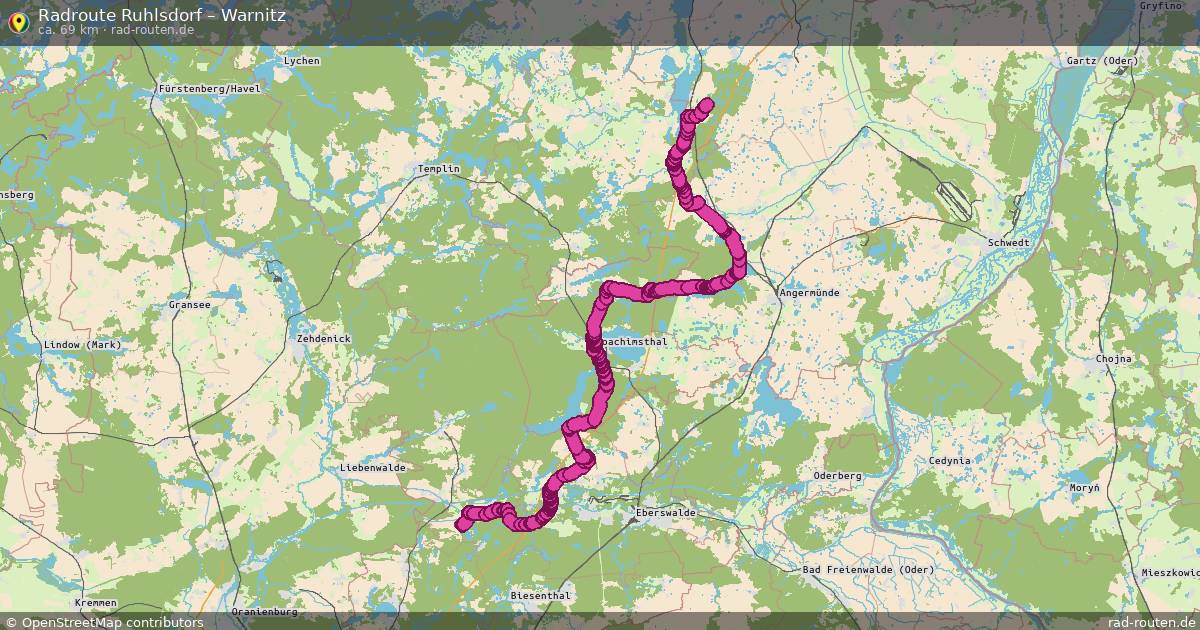 Fahrradroute Ruhlsdorf – Warnitz