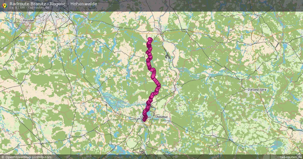 Radtour Branitz - Rogeńc – Hohenwalde