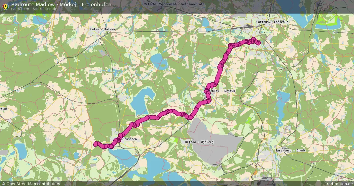 Radtour Madlow - Módłej – Freienhufen