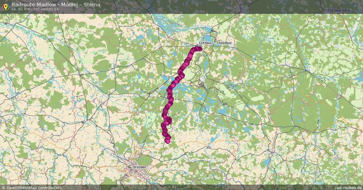 Radtour Madlow - Módłej – Steina