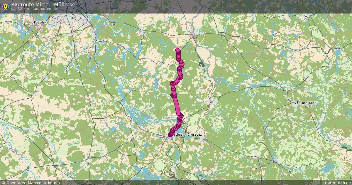 Fahrradroute Mitte – Müllrose (82 km) – Rad-Routen.de