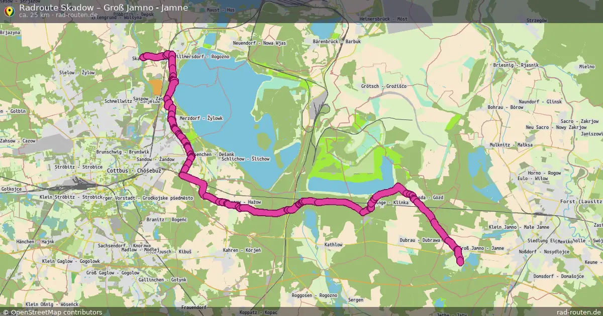 Radtour Skadow – Groß Jamno - Jamne