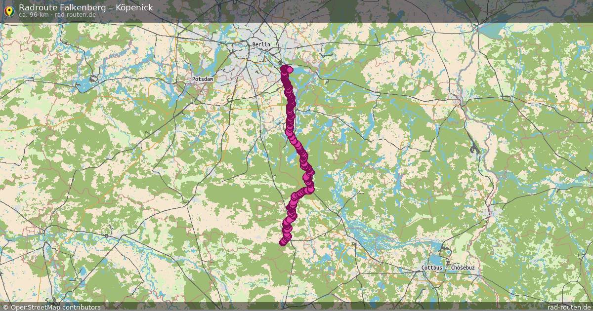 Fahrradroute Falkenberg – Köpenick