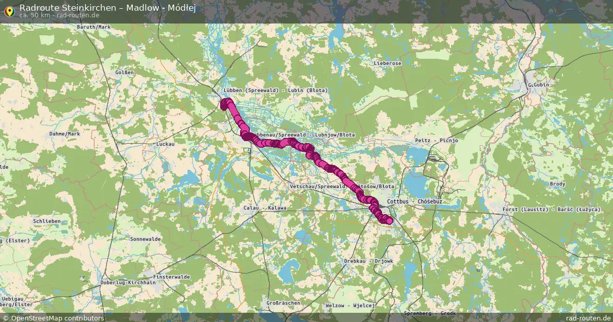 Radtour Steinkirchen – Madlow - Módłej
