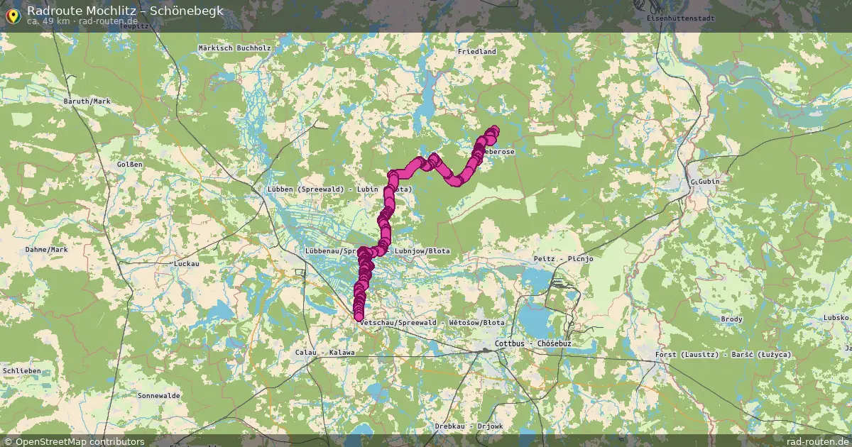 Fahrradroute Mochlitz – Schönebegk (49 km) – Rad-Routen.de