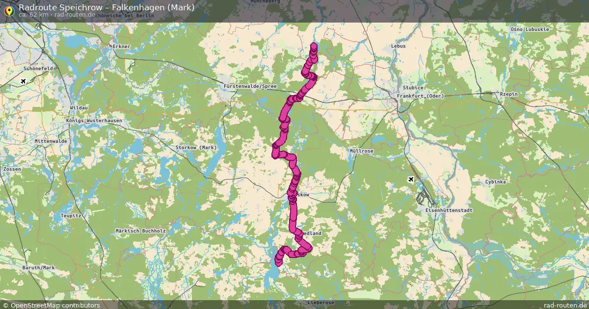 Fahrradroute Speichrow – Falkenhagen (Mark)