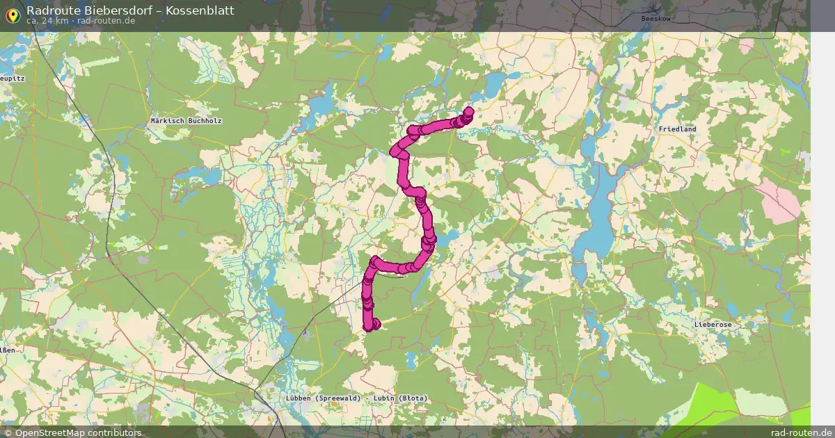 Radtour Biebersdorf – Kossenblatt