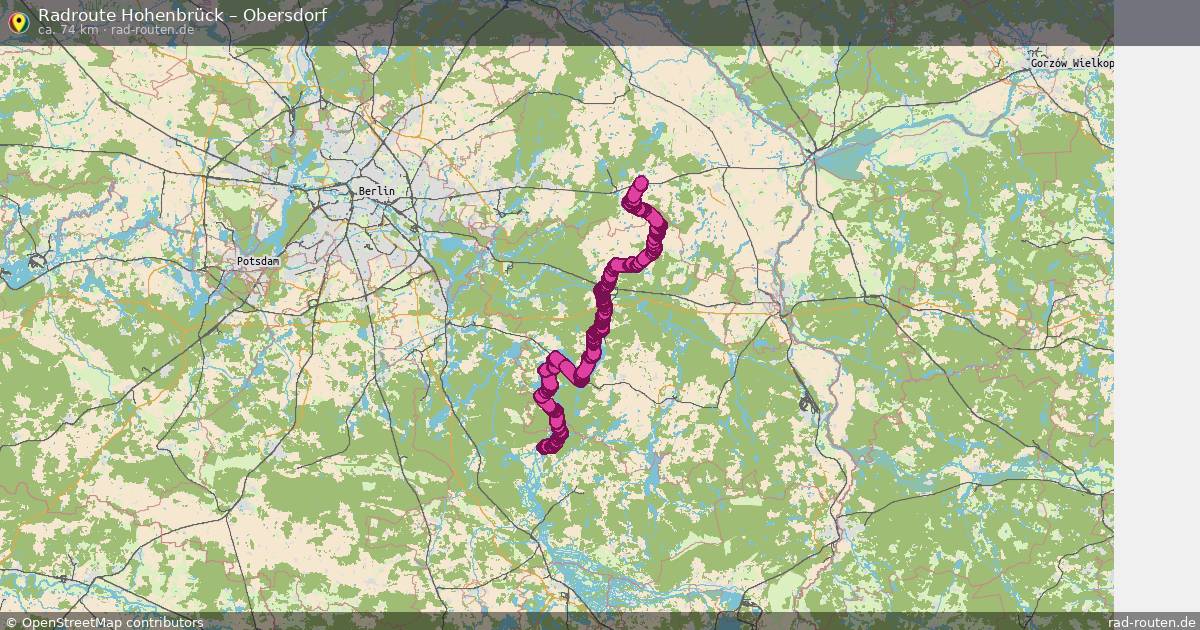 Fahrradroute Hohenbrück – Obersdorf