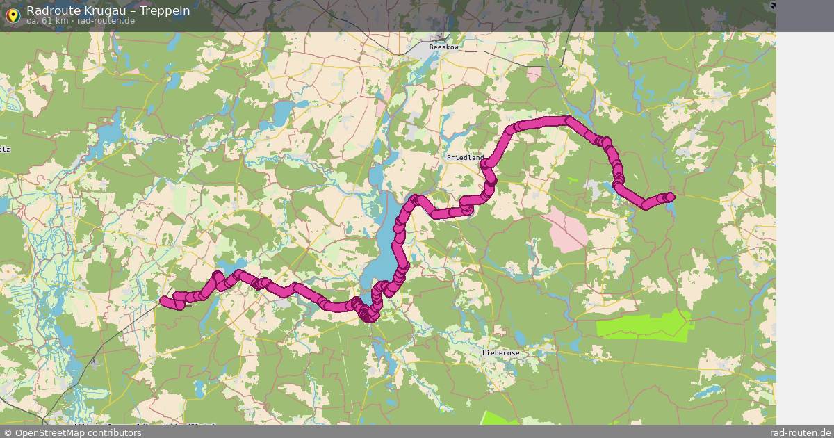 Fahrradroute Krugau – Treppeln