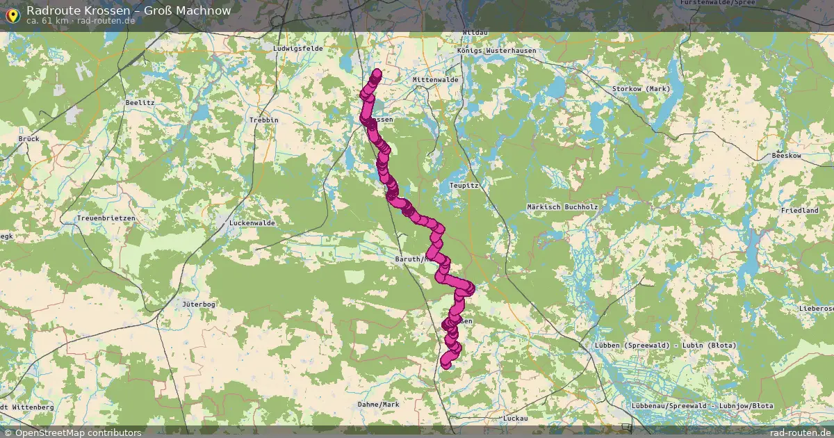 Fahrradroute Krossen – Groß Machnow