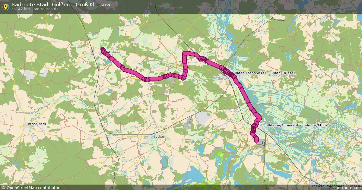 Radtour Stadt Golßen – Groß Kleesow