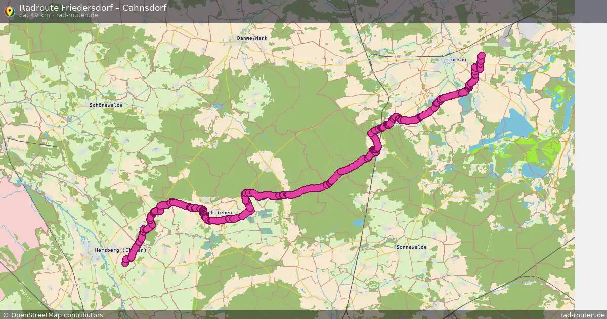 Radtour Friedersdorf – Cahnsdorf