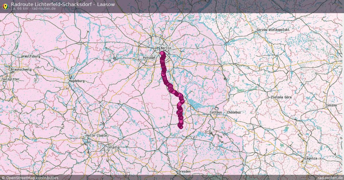 Fahrradroute Lichterfeld-Schacksdorf – Neu Zauche