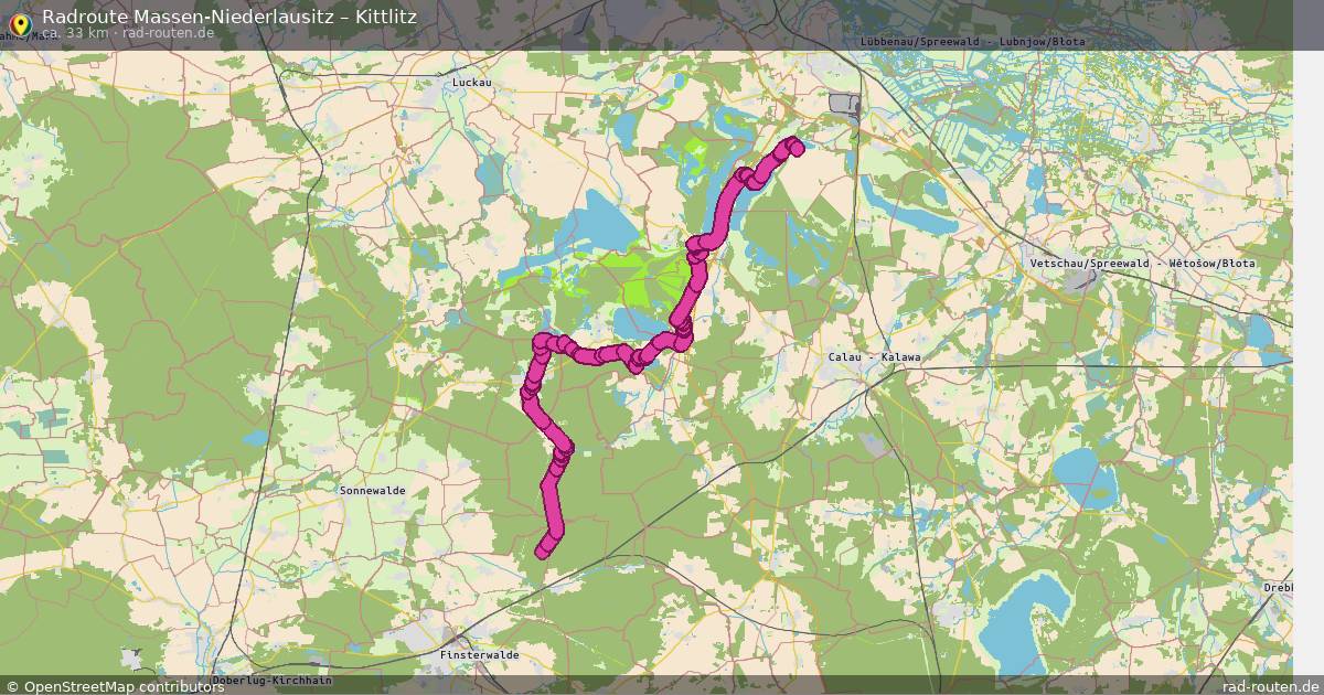 Fahrradroute Massen-Niederlausitz – Kittlitz