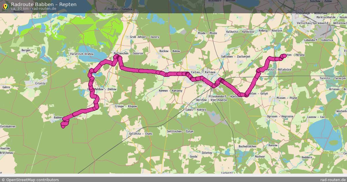 Fahrradroute Babben – Repten