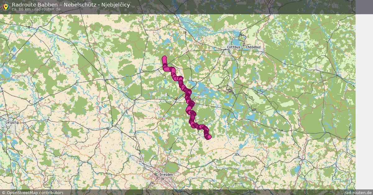 Radtour Babben – Nebelschütz - Njebjelčicy