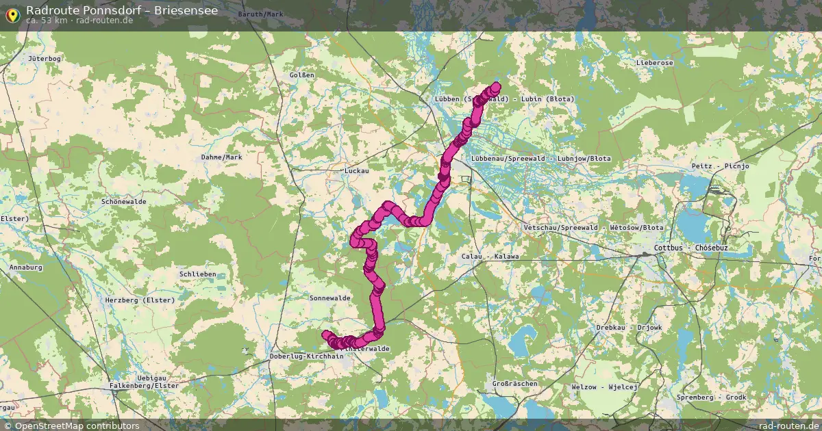 Fahrradroute Ponnsdorf – Briesensee