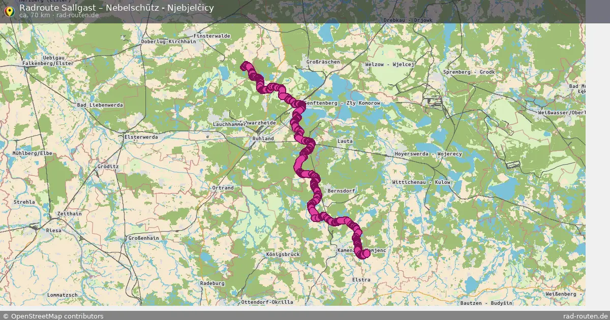 Radtour Sallgast – Nebelschütz - Njebjelčicy