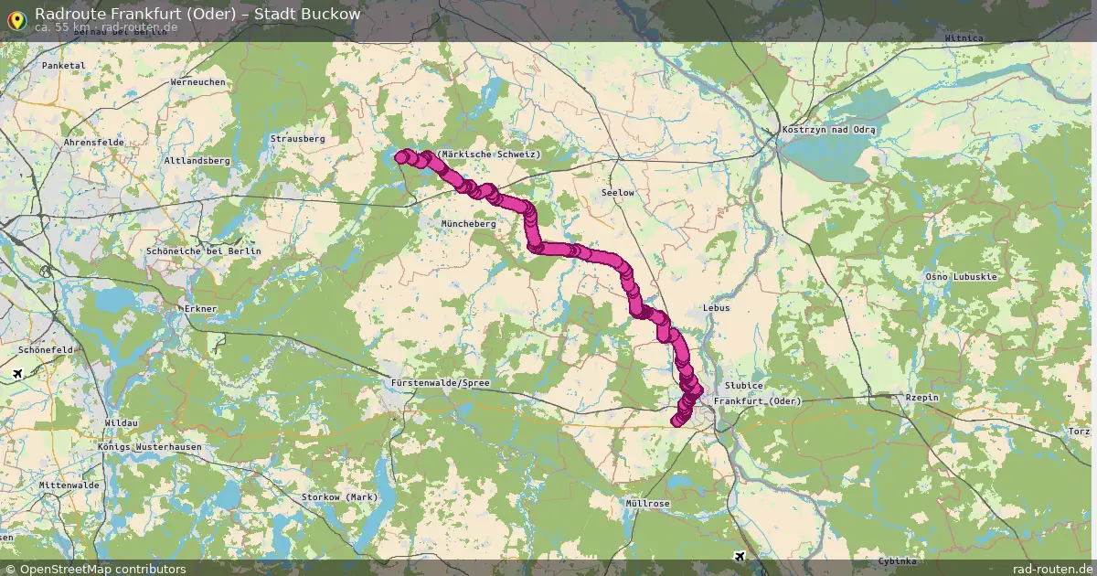 Radtour Frankfurt (Oder) – Stadt Buckow