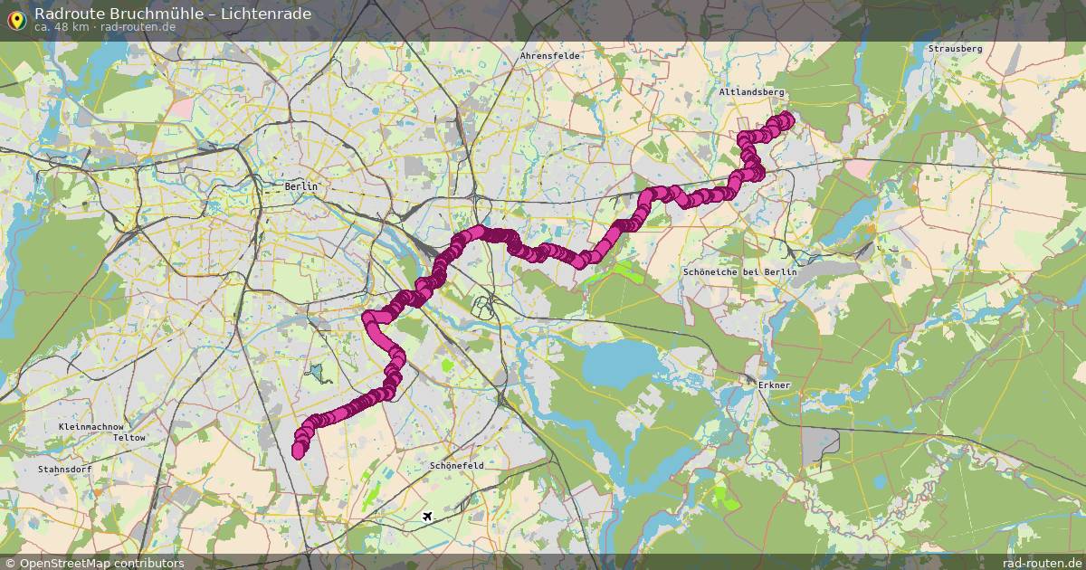 Fahrradroute Bruchmühle – Lichtenrade