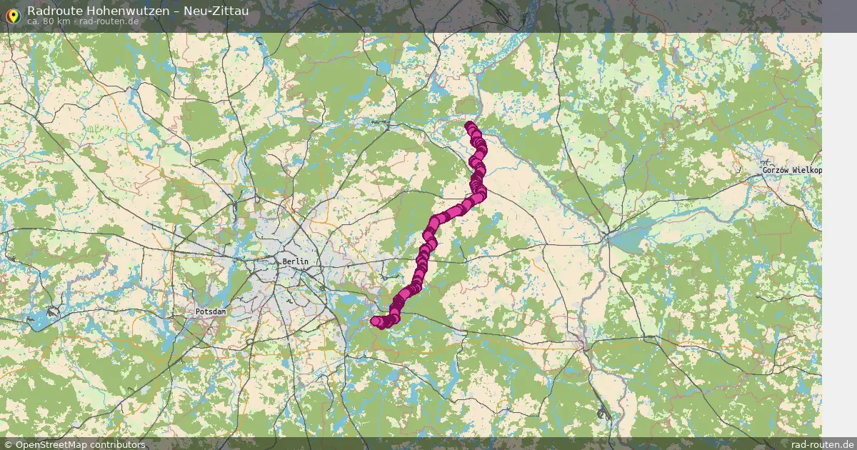 Fahrradroute Hohenwutzen – Neu-Zittau (80 km) – Rad-Routen.de