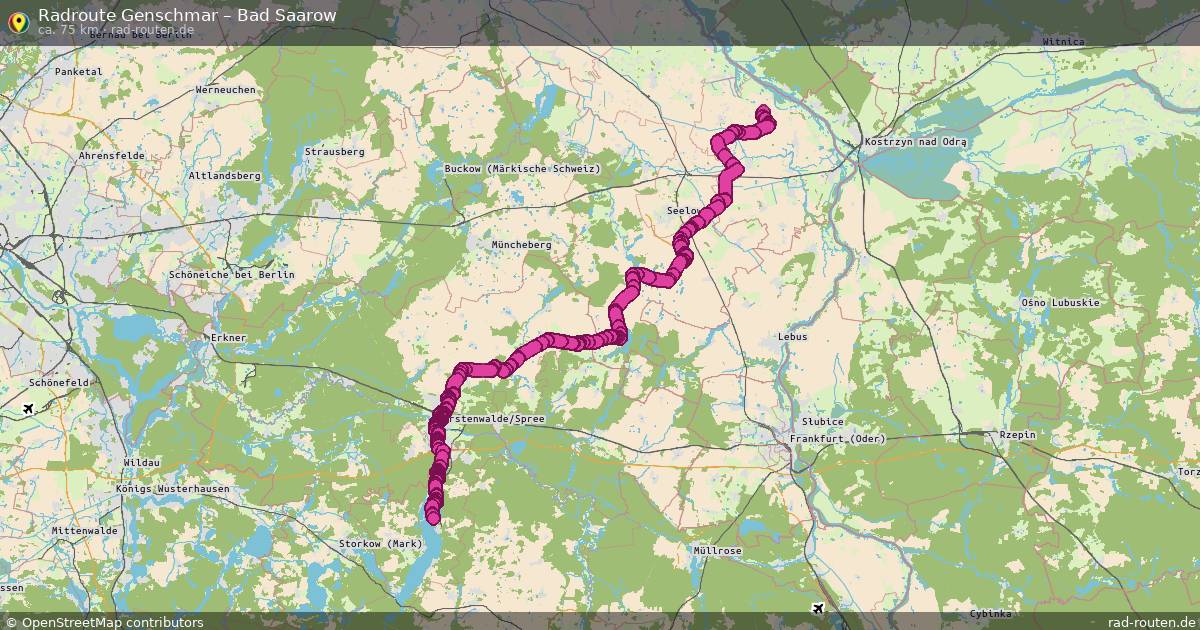 Fahrradroute Genschmar – Bad Saarow
