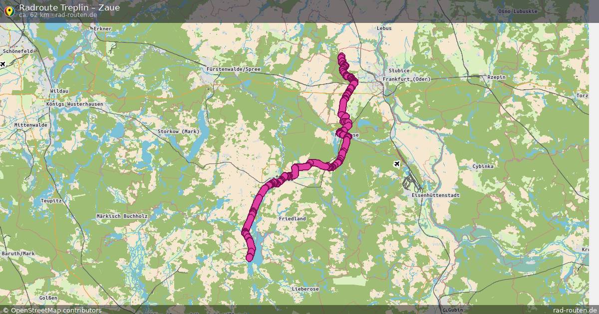 Fahrradroute Treplin – Zaue