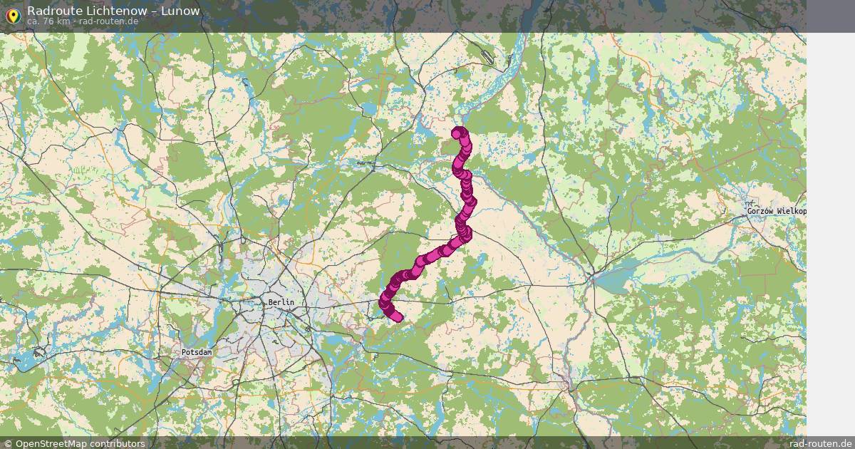 Fahrradroute Lichtenow – Lunow