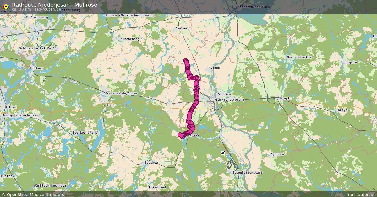 Fahrradroute Niederjesar – Müllrose