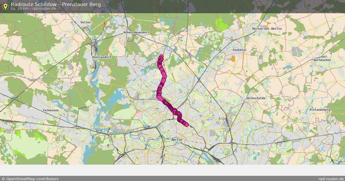 Fahrradroute Schildow – Prenzlauer Berg
