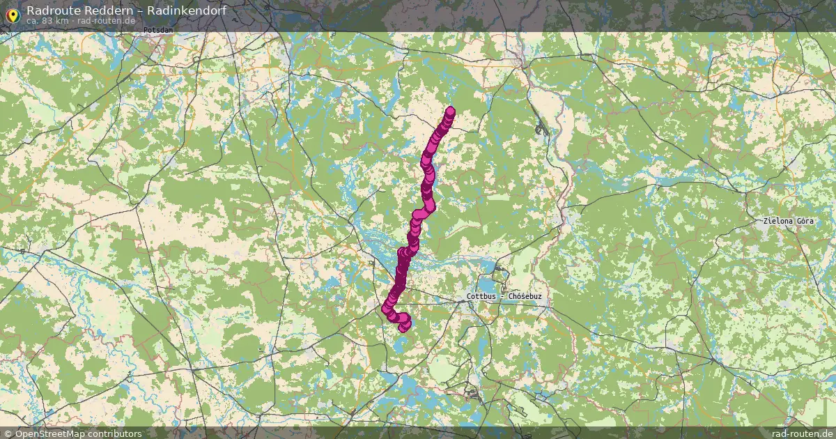 Fahrradroute Reddern – Radinkendorf (83 km) – Rad-Routen.de