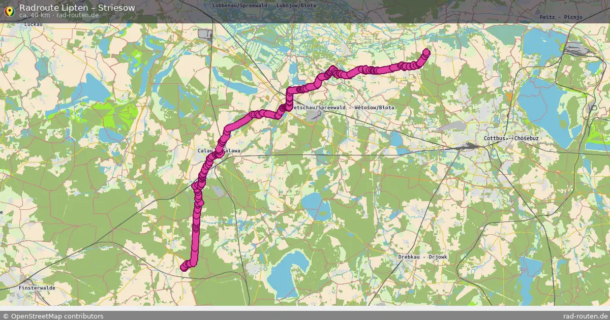 Fahrradroute Lipten – Striesow (40 km) – Rad-Routen.de