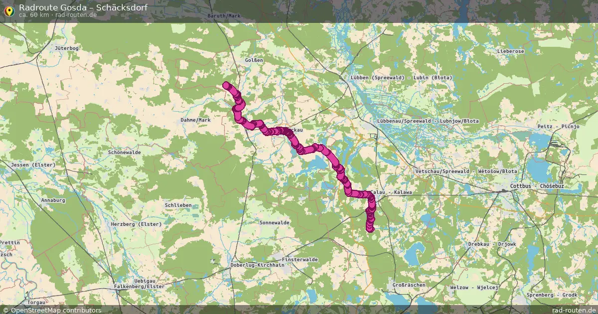 Radtour Gosda – Schäcksdorf
