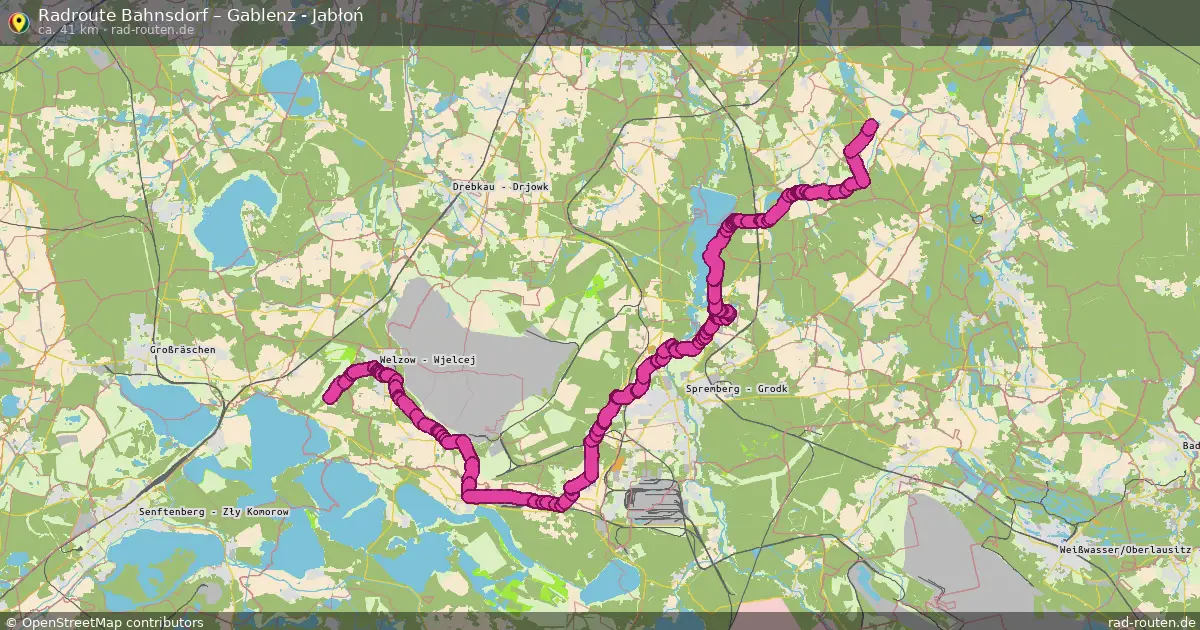 Radtour Bahnsdorf – Gablenz - Jabłoń