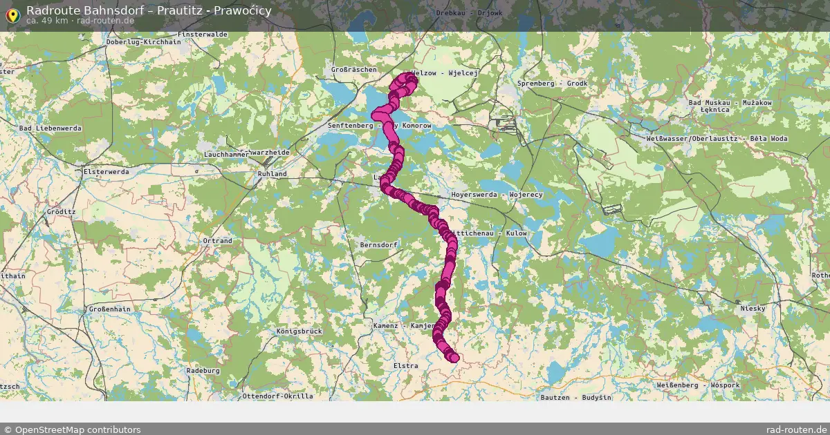 Radtour Bahnsdorf – Prautitz - Prawoćicy