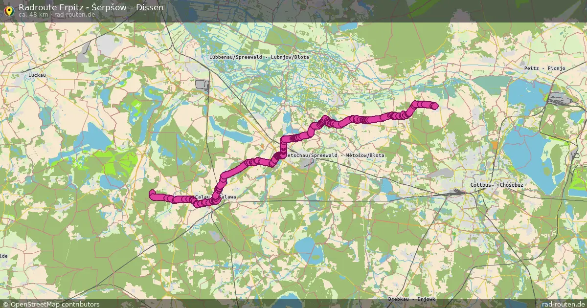 Radtour Erpitz - Śerpšow – Dissen