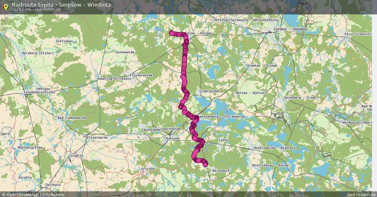 Radtour Erpitz - Śerpšow – Wiednitz