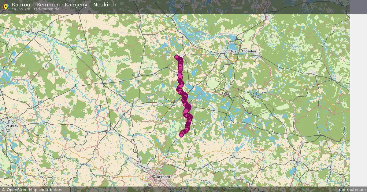 Radtour Kemmen - Kamjeny – Neukirch