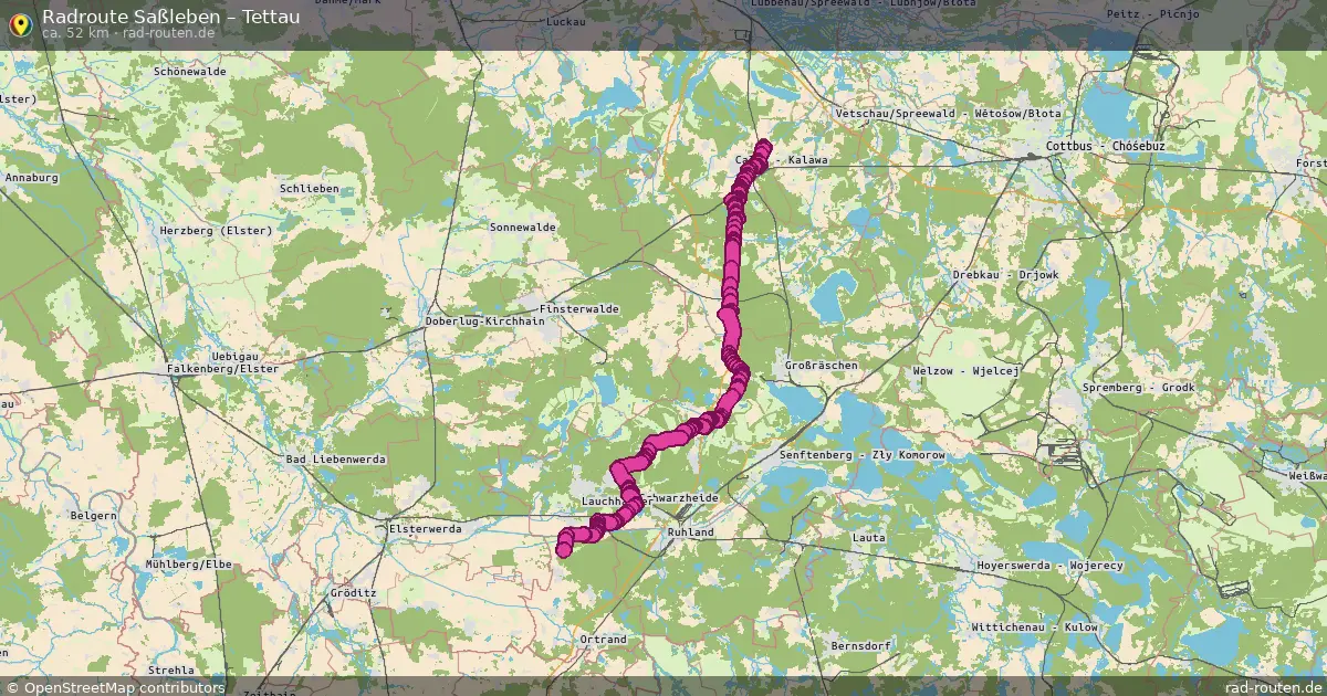 Fahrradroute Saßleben – Tettau (52 km) – Rad-Routen.de