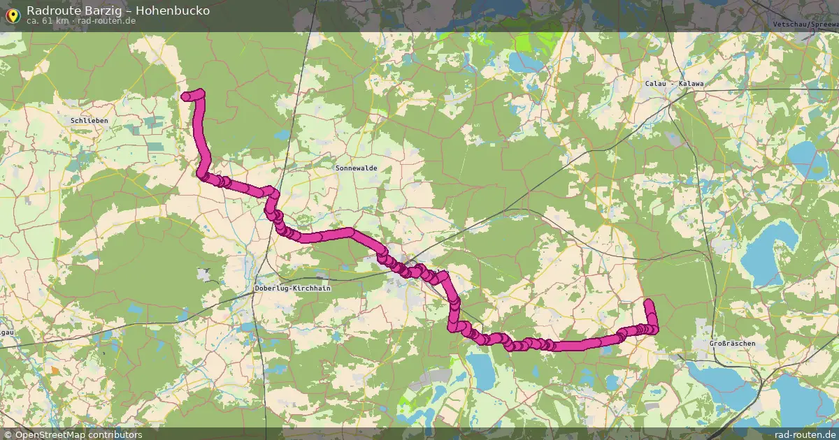 Fahrradroute Barzig – Hohenbucko (61 km) – Rad-Routen.de