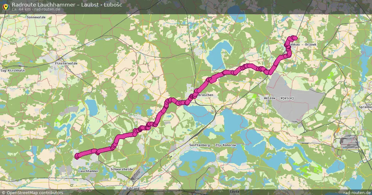 Radtour Lauchhammer – Laubst - Lubošc