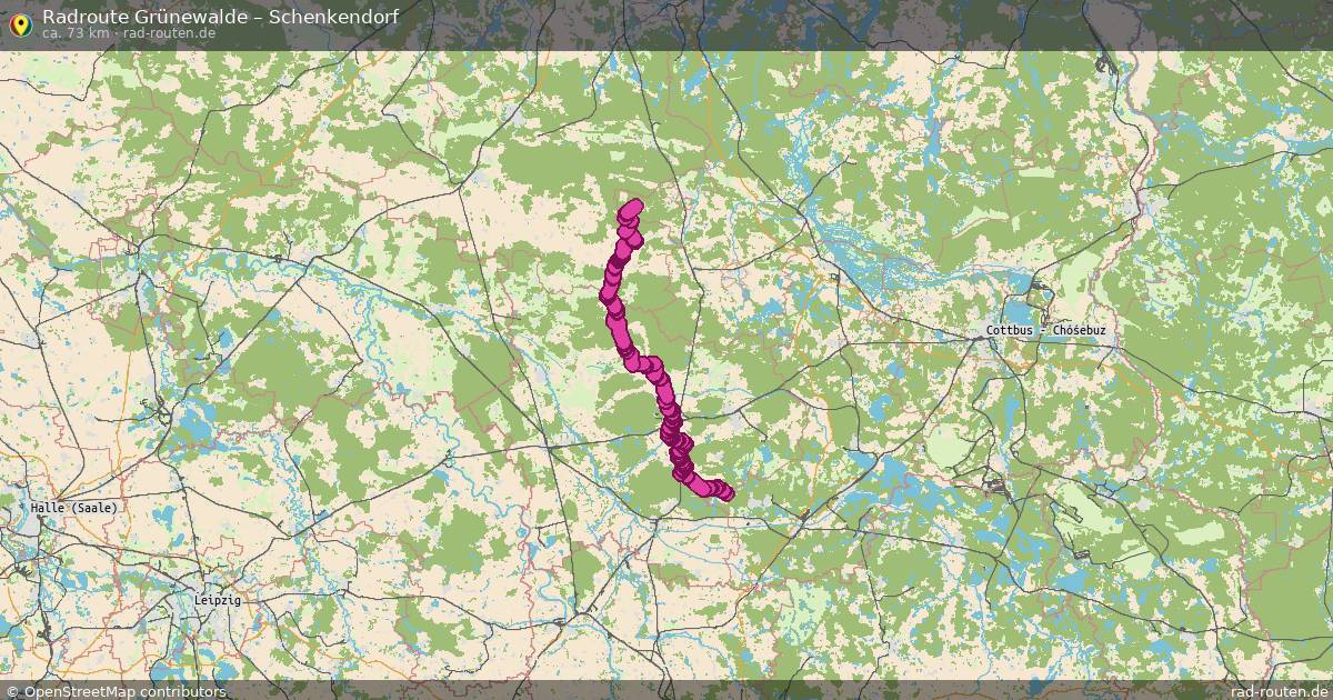 Fahrradroute Grünewalde – Schenkendorf